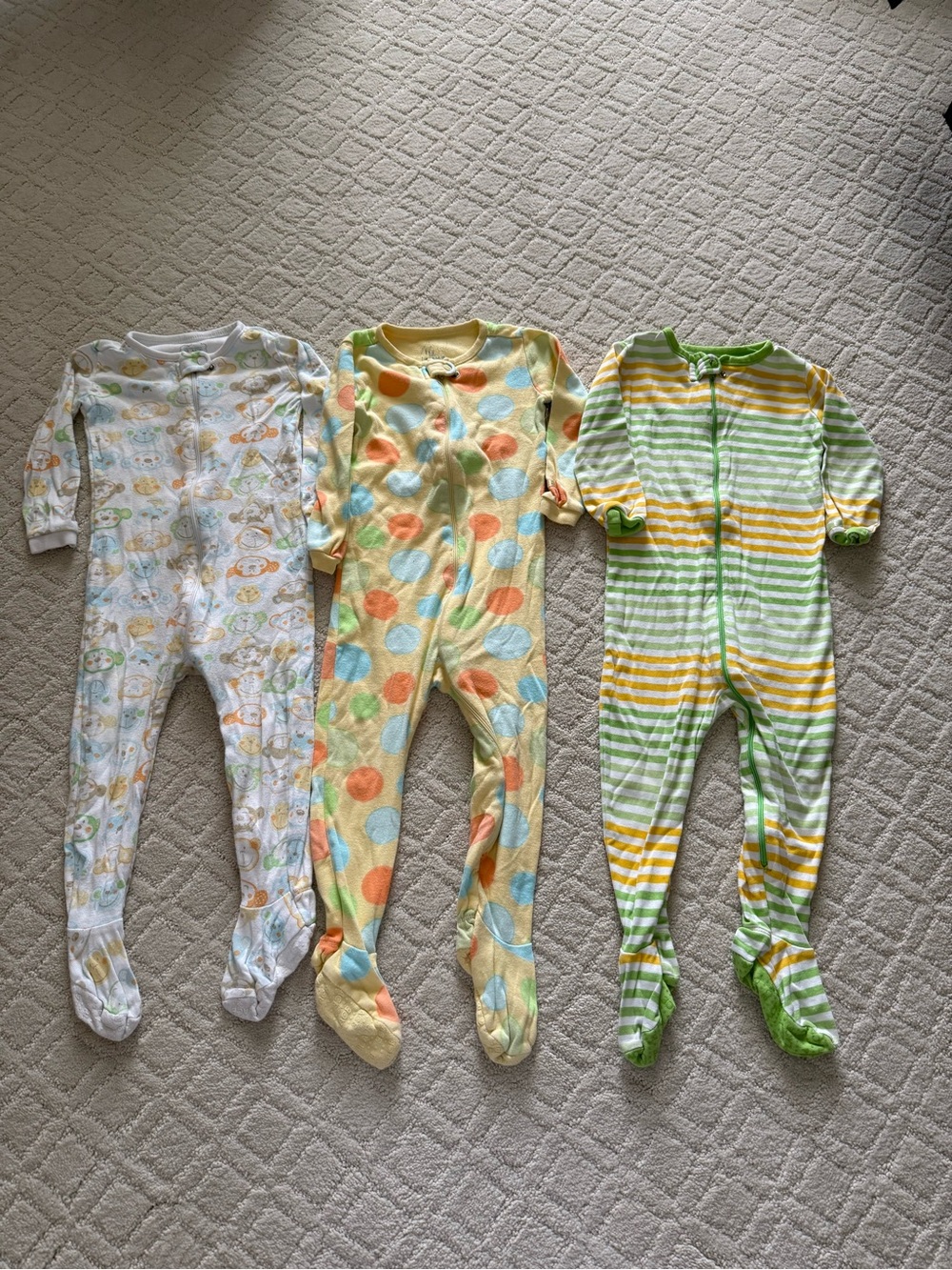 Baby Children’s Place Footed Pajamas Sleepers Lot of 3 Size 24 Months
